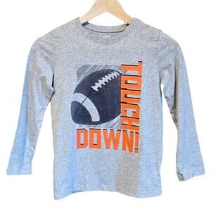 Carter’s Kids Touchdown Football Long Sleeve Tee Gray Size 8
